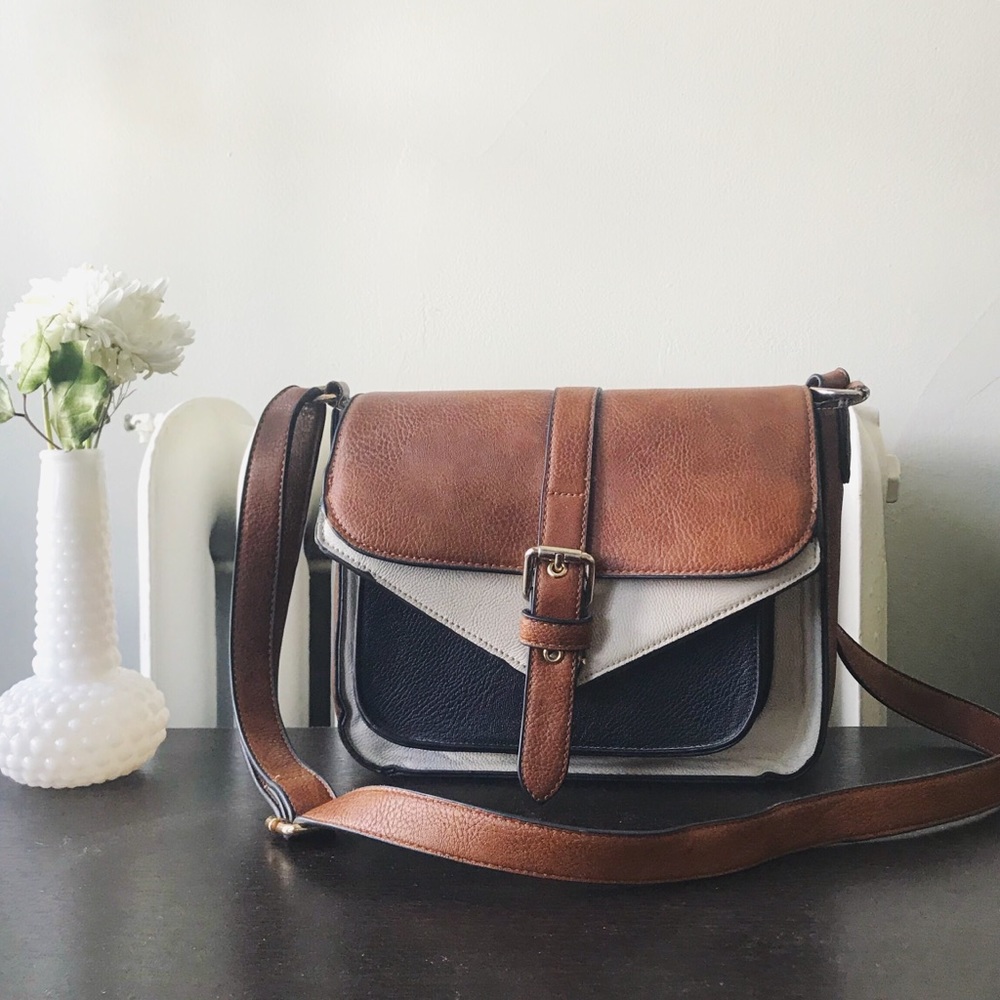 Two-Tone Crossbody Purse